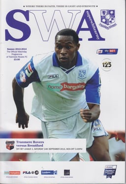 Tranmere Rovers v Brentford Match Programme 2013-09-14